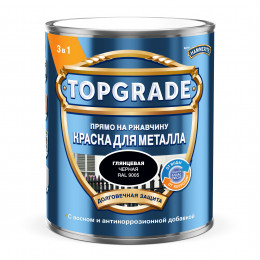 Краска для металла Topgrade гладкая глянцевая черная RAL 9005 0.75 л